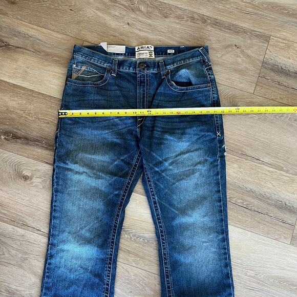 ARIAT Men's M5 Straight Devon Straight Jean Size 38X38 In Bayou Wash - Picture 7 of 14